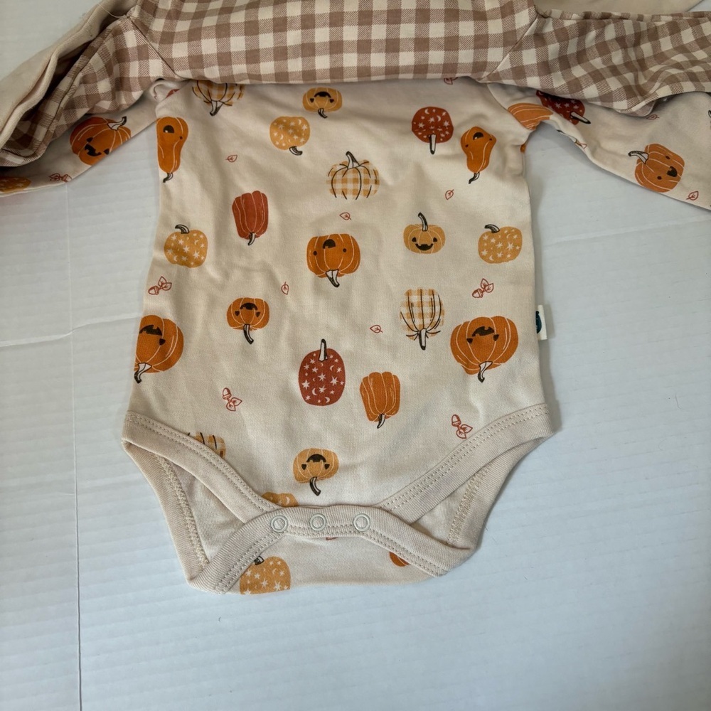 NWT…RABBIT + BEAR Organic Halloween Onsies / Set of 3 🎃🎃🎃 - Picture 3 of 5